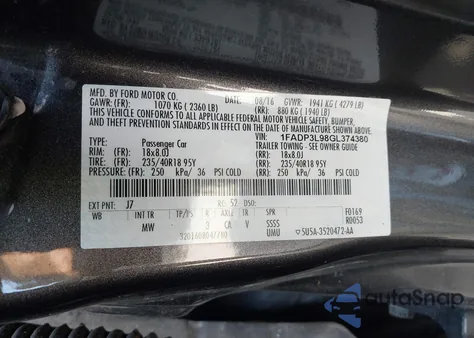 2016 Ford Focus St z USA, uszkodzony, nr VIN 1FADP3L98GL374380